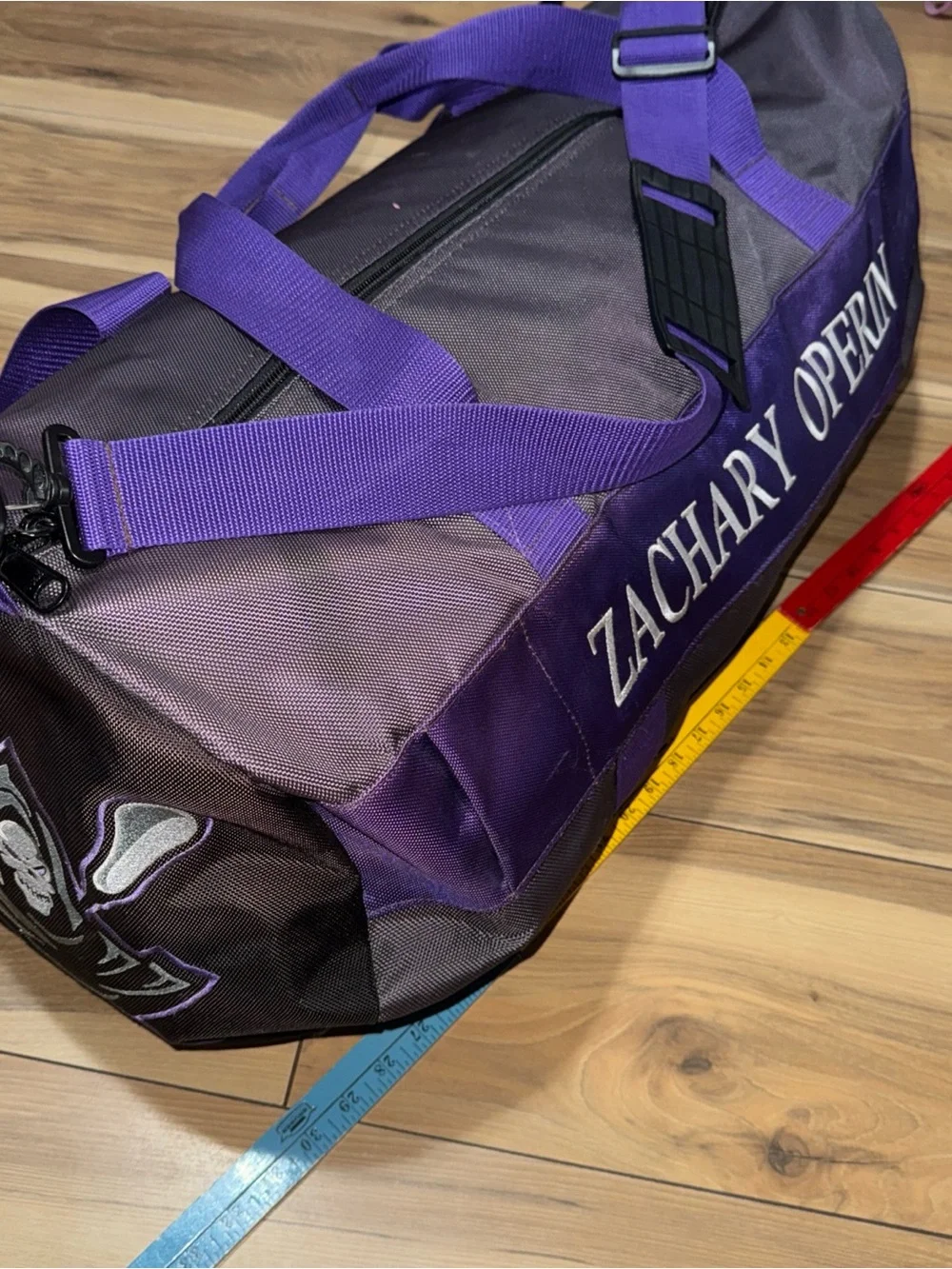 O’Neil Custom Bags Phantom Lacrosse Duffle Bag 28” Purple Black Skull Y2K